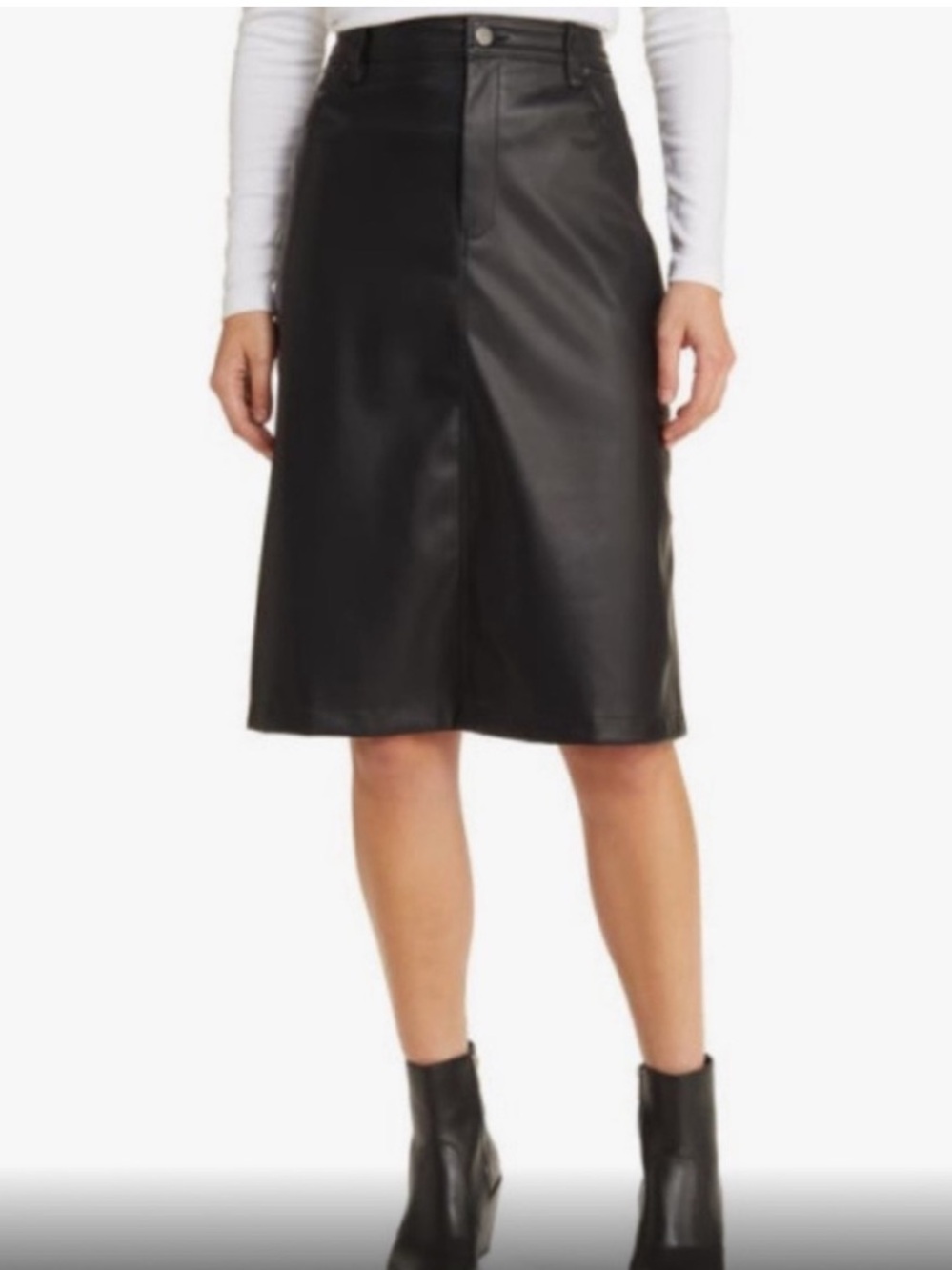 Treasure & Bond Faux Leather Skirt